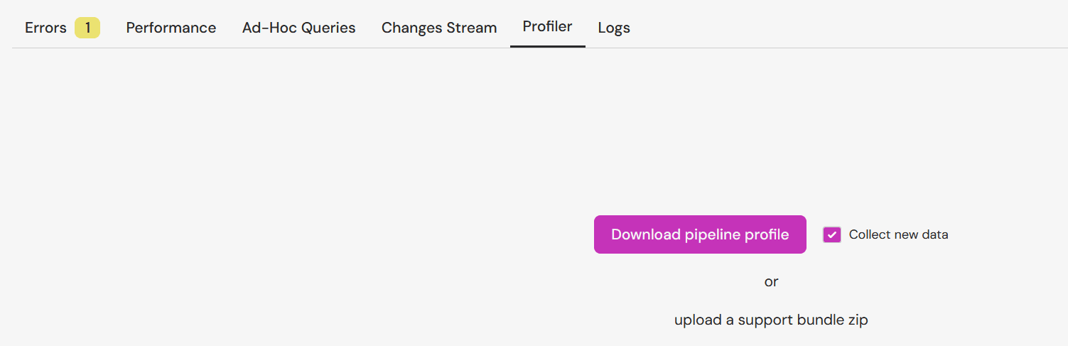 profiler tab
